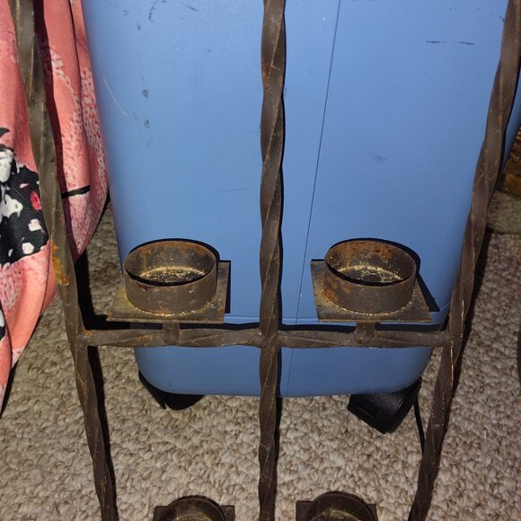 Vintage wrought iron candle holder domenichellilarissa@gmail.com Is Contact Emai